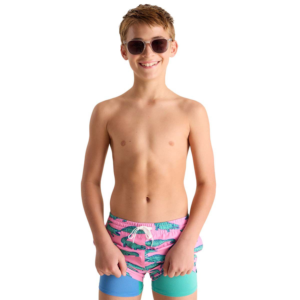 Chubbies Boys' Glades Classic Lined Swim Trunk- Shorter