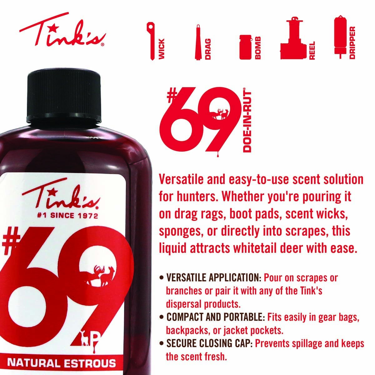 Tinks #69 Doe In Rut Lure 4 Oz Scent