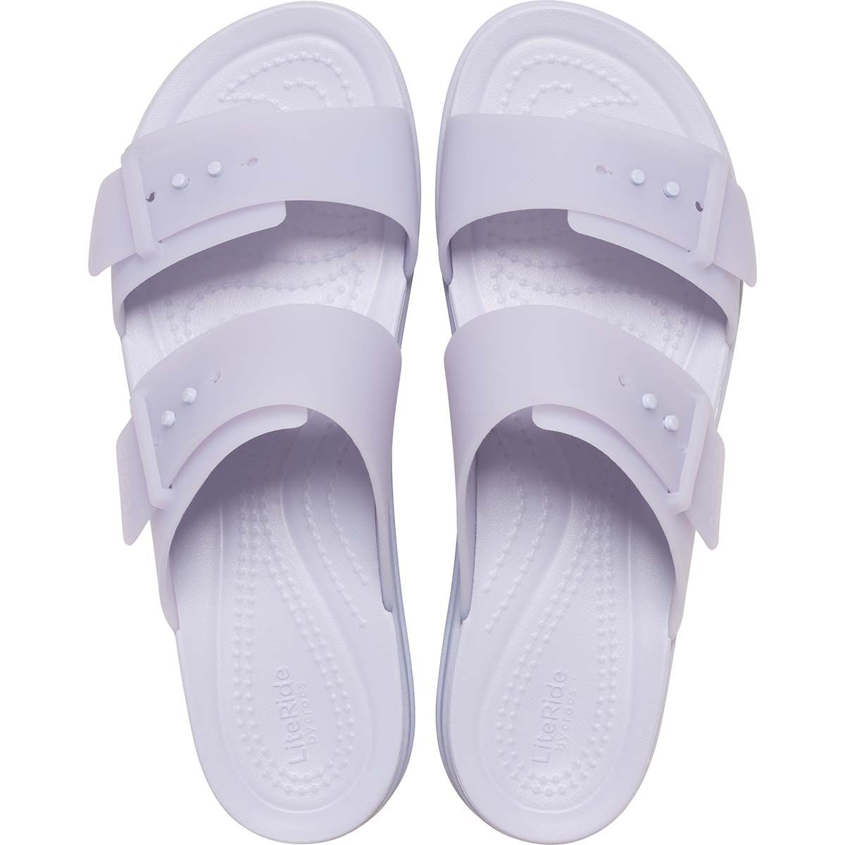 Crocs Women's Brooklyn Buckle Frosted Low Wedge Sandals