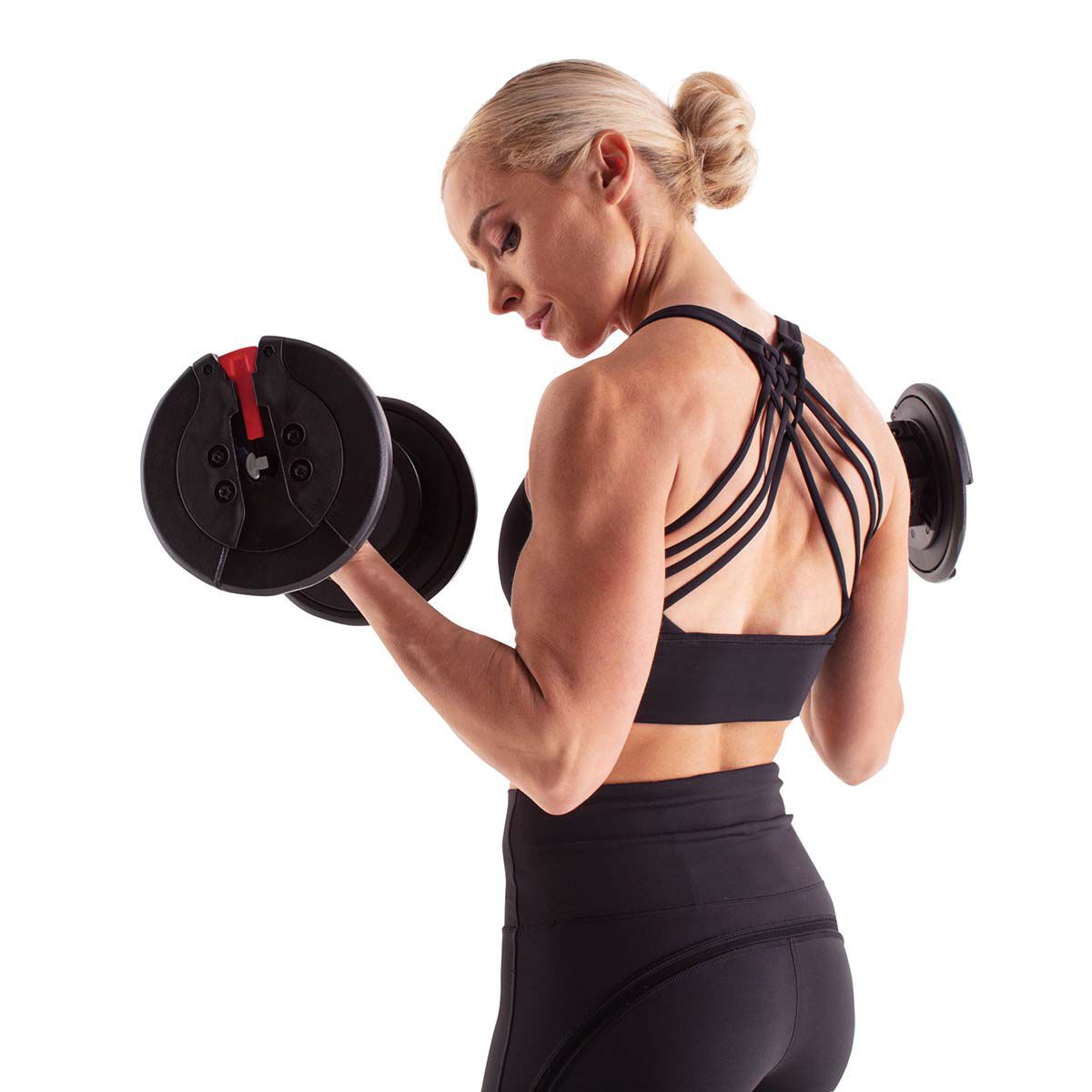 Weider 55lb Pair of Select-A-Weight Adjustable Dumbbells