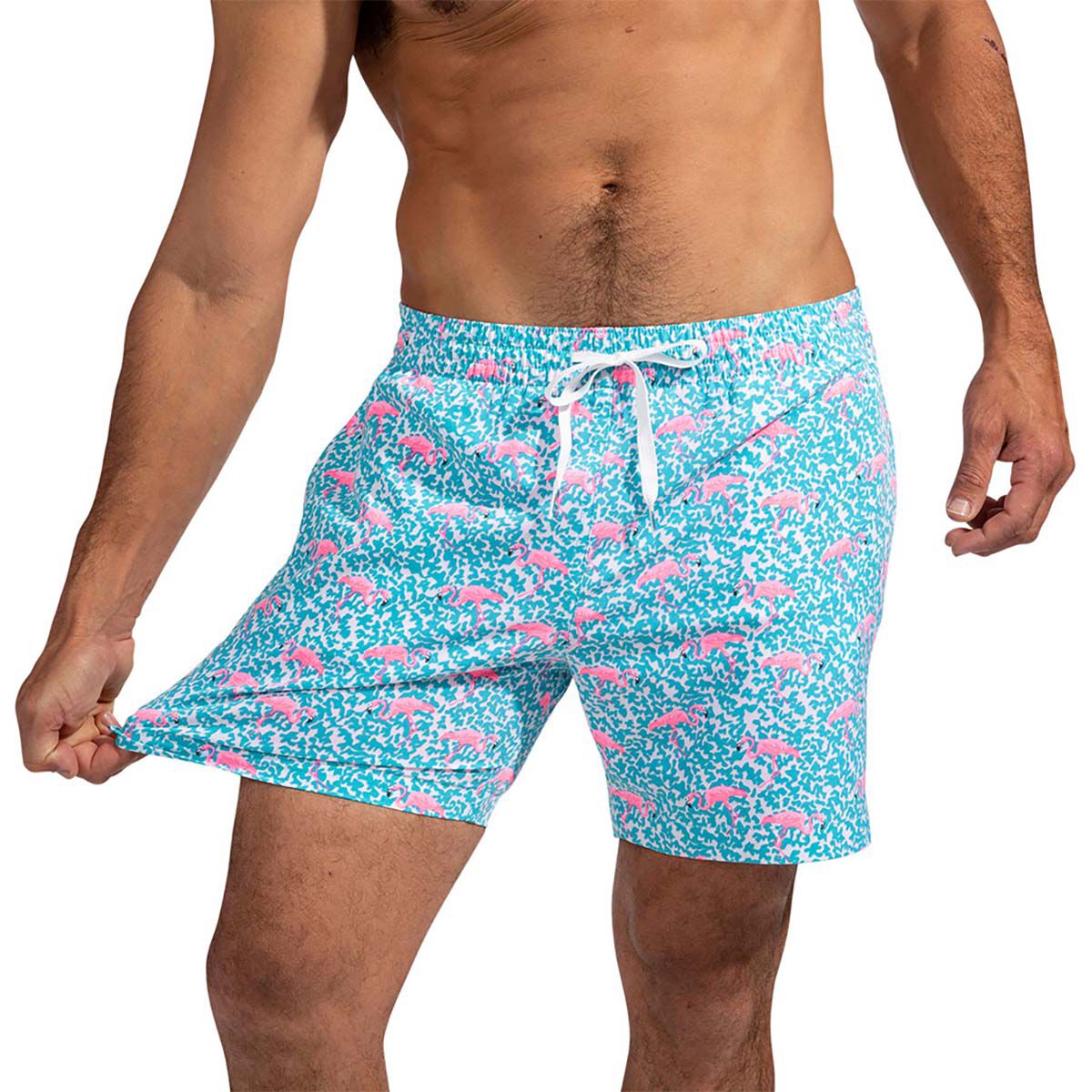 Chubbies Men's Domingos Are For Flamingos 5.5" Classic Lined Swim Trunk