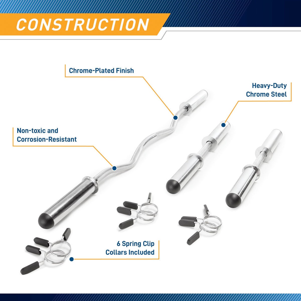 Marcy Olympic Curl Bar and Dumbbell Handle Set