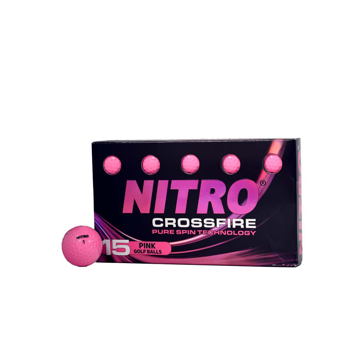 Nitro Golf Crossfire Pink Golf Balls 15 Pack