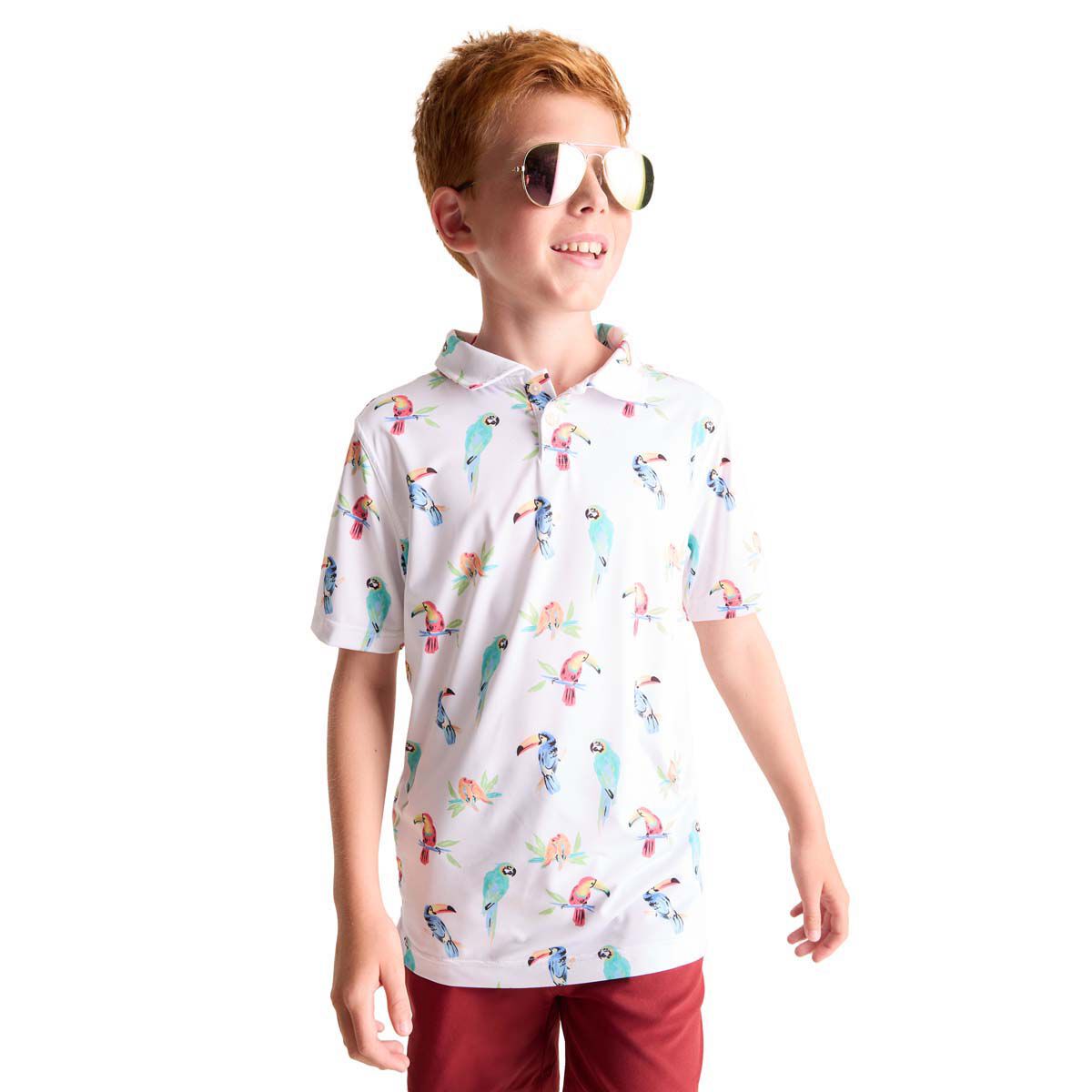 Chubbies Men's Dude Where's Macaw (Boys Performance Polo)