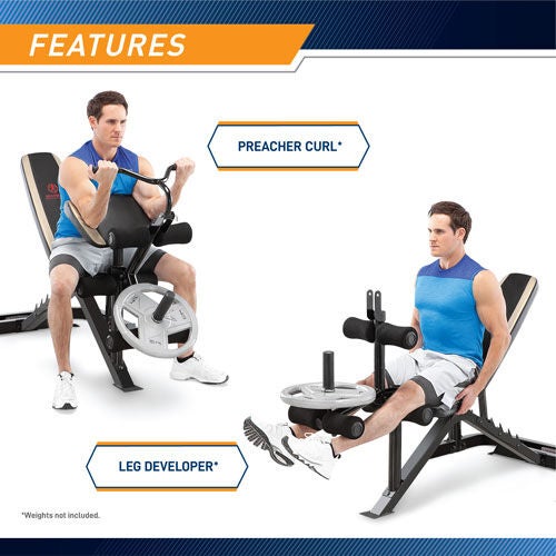 Marcy Olympic Weight Bench with Squat Rack and Leg Developer