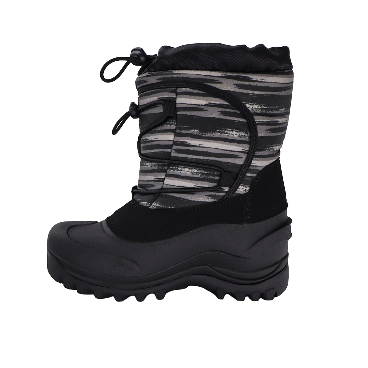 Tamarack Boys' Blizzard Black and Grey Winter Boots
