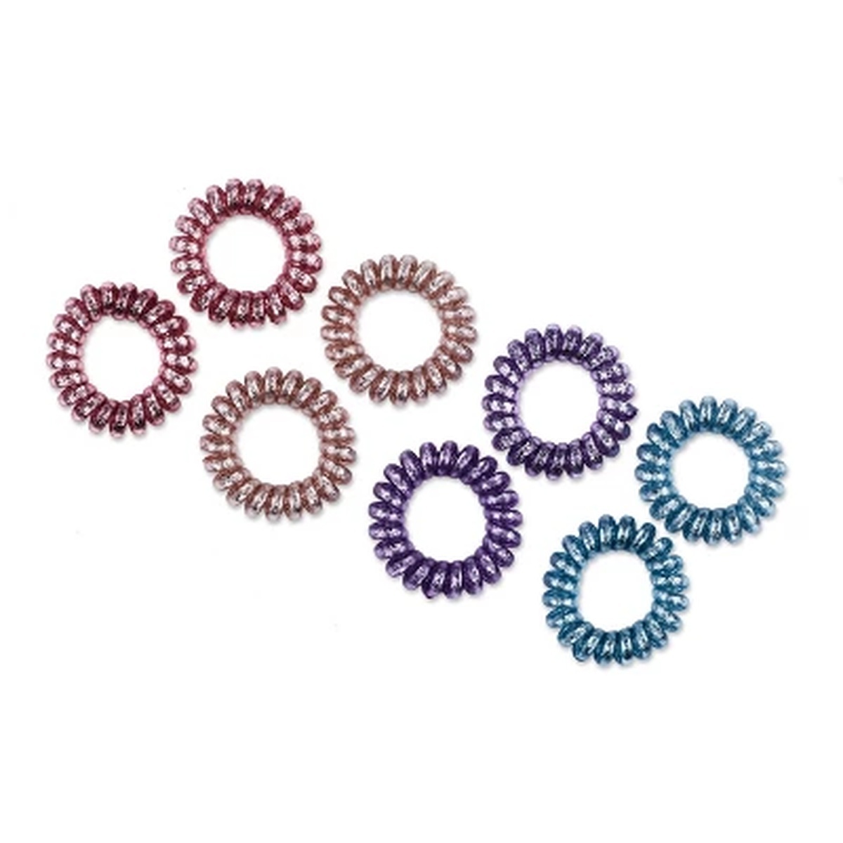 Scunci Glitter Spiral Ponies 8-Pack
