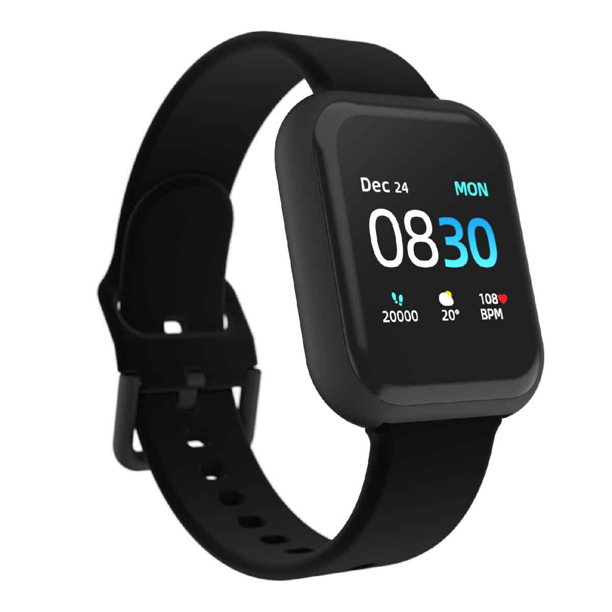 Itouch Air 3 Smartwatch: Black Case with Black Strap (44mm)