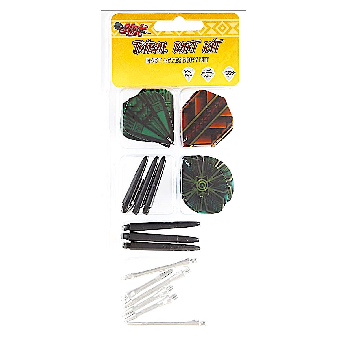 Shot Darts Shot! Darts Tribal Dart Accessory Kit With Shafts, Flights and Protectors