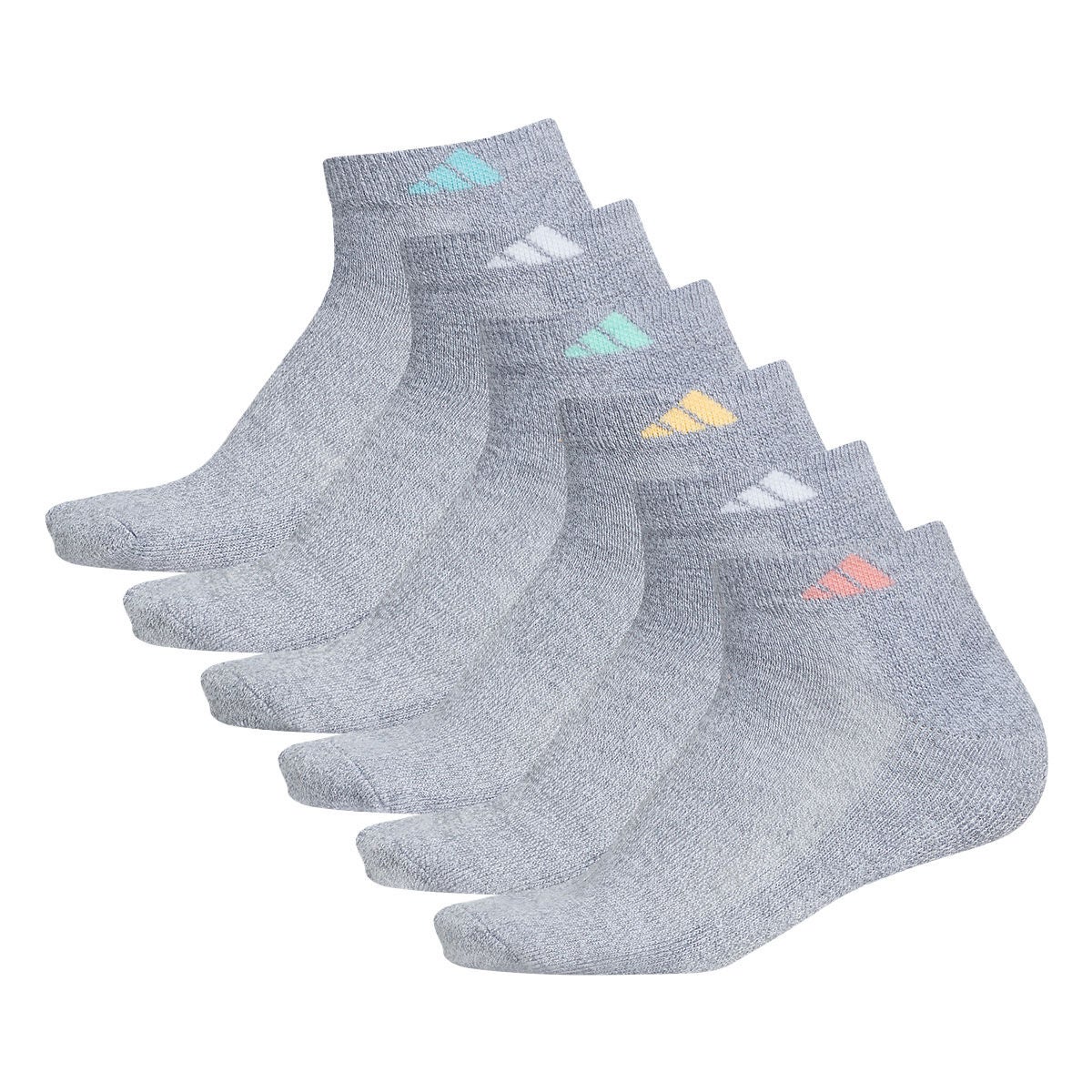 adidas Women's Athletic Cushioned 6-Pack Low Cut Sock