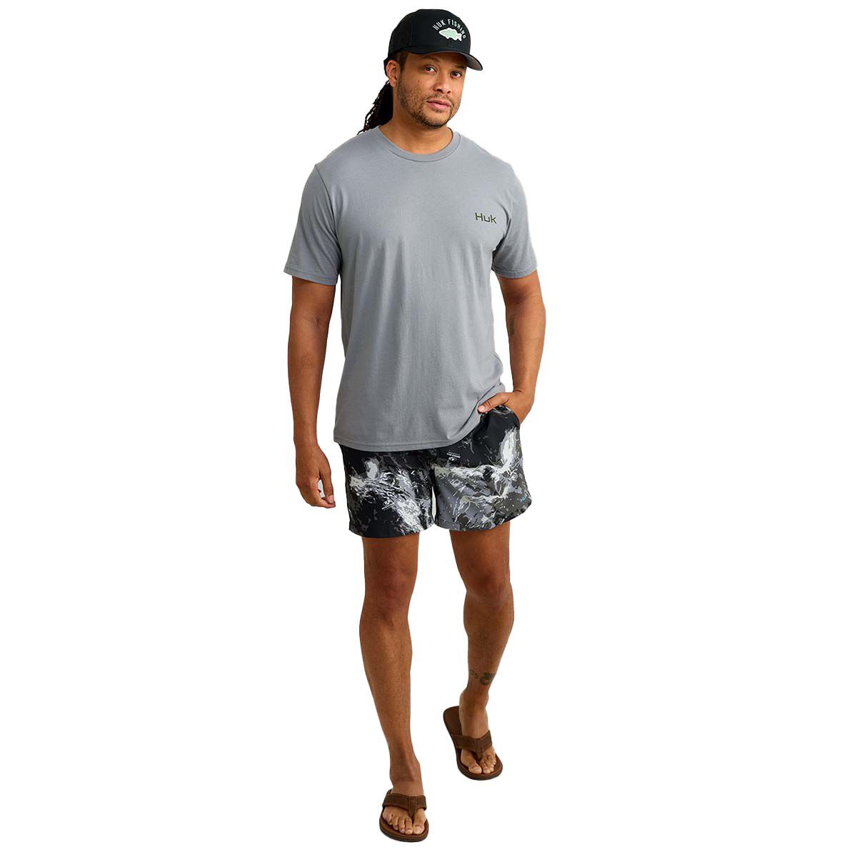 Huk Men's Short Sleeve Bass Fishing T-Shirt