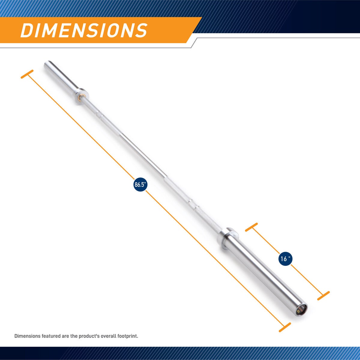 Steel Body 7' Chrome OLYMPIC BAR