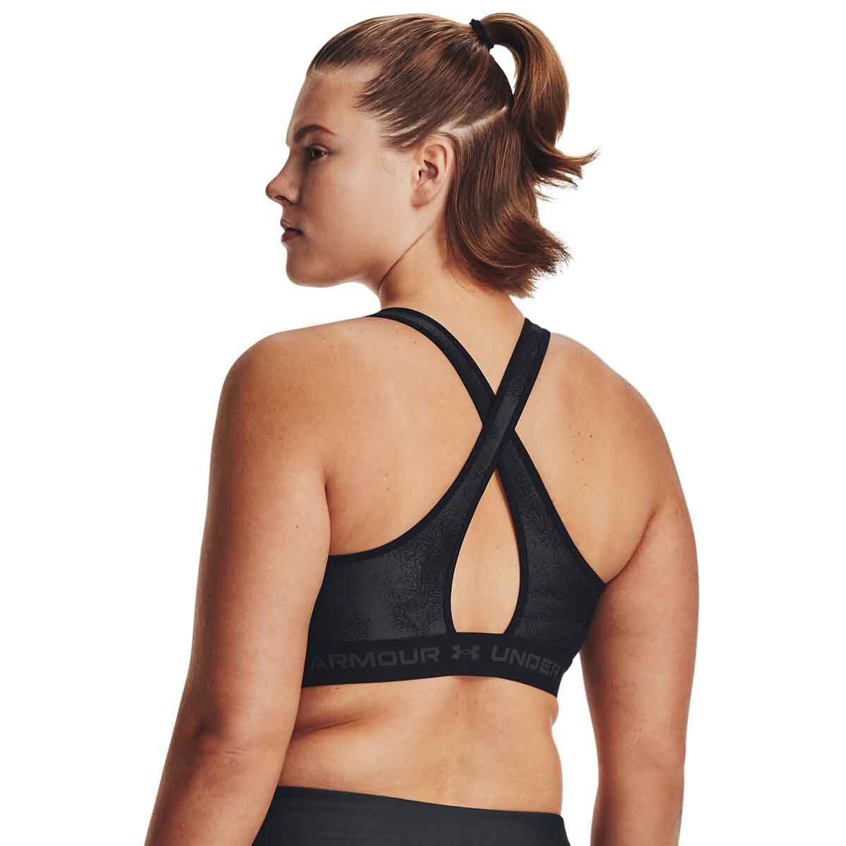 Under Armour Women's Crossback Mid-Impact Print Sports Bra