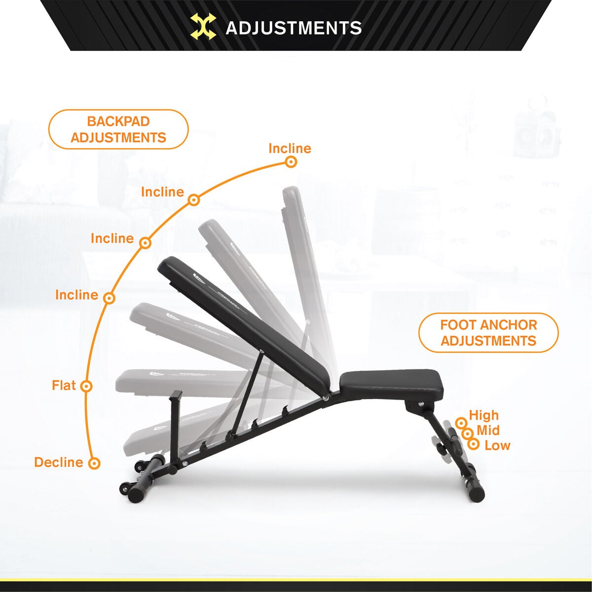 Circuit Fitness AMZ-617BN Adjustable Utility Weight Bench
