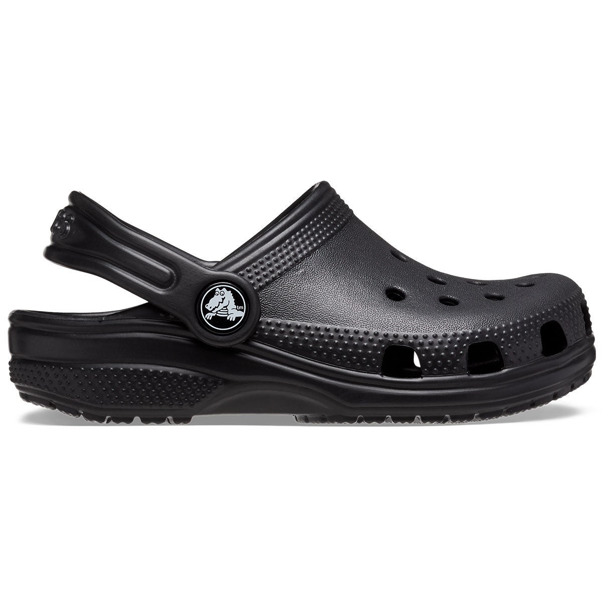 Crocs Youth Classic Black Clogs - Main Image