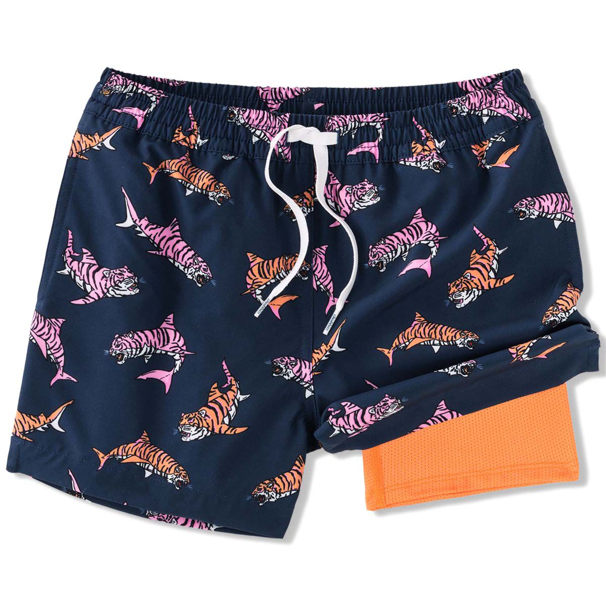 Chubbies Boys' King of the Seas Lined Classic Swim Trunk- Shorter