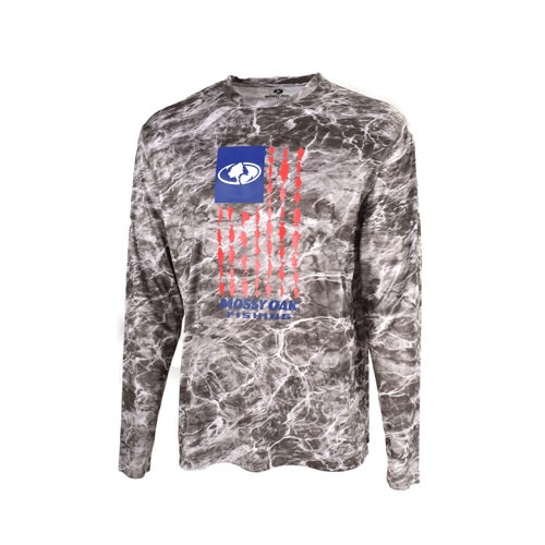 Mossy Oak Fish Men's Long Sleeve Fish Flag Tee