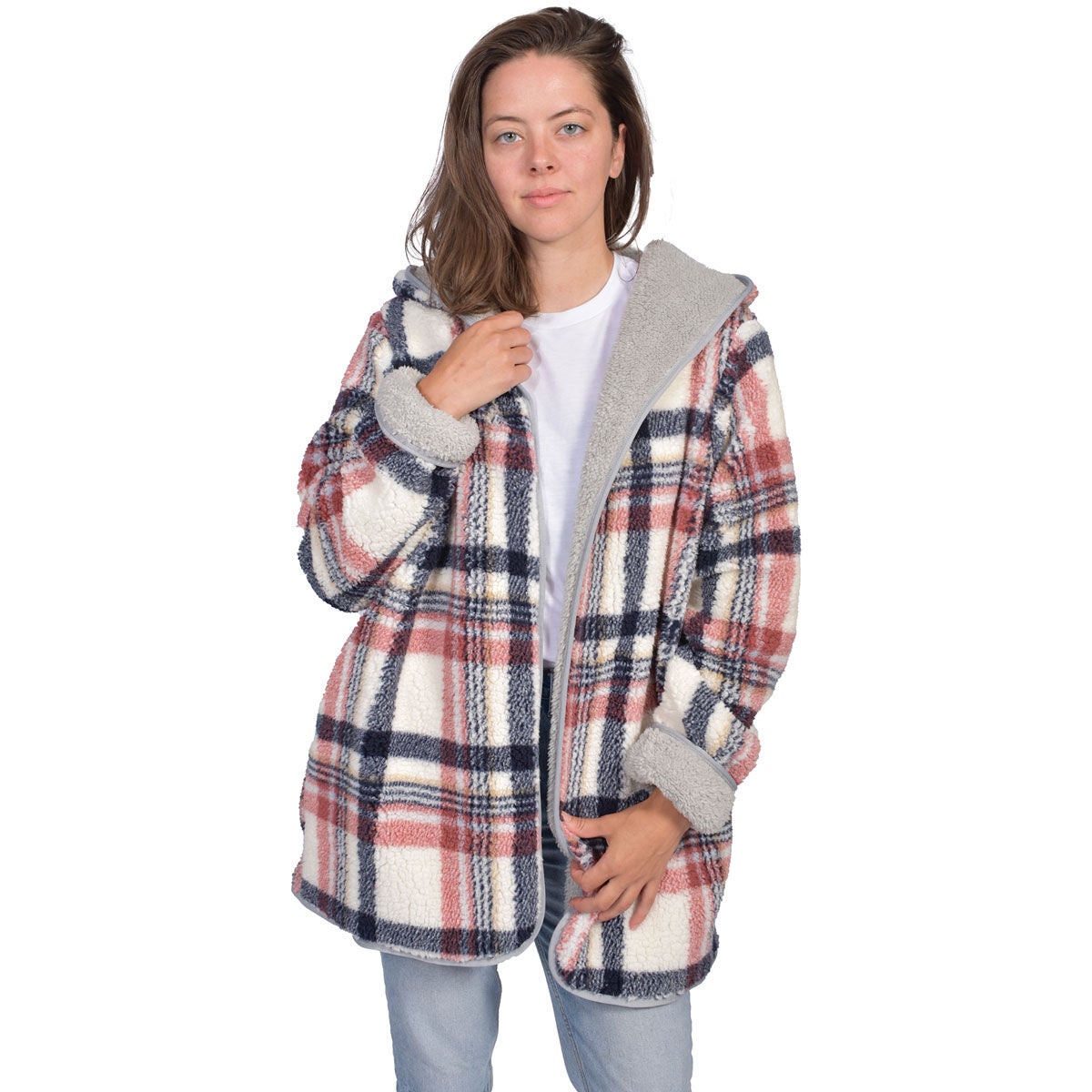 Canyon Creek Women's Plaid Hood Cardigan