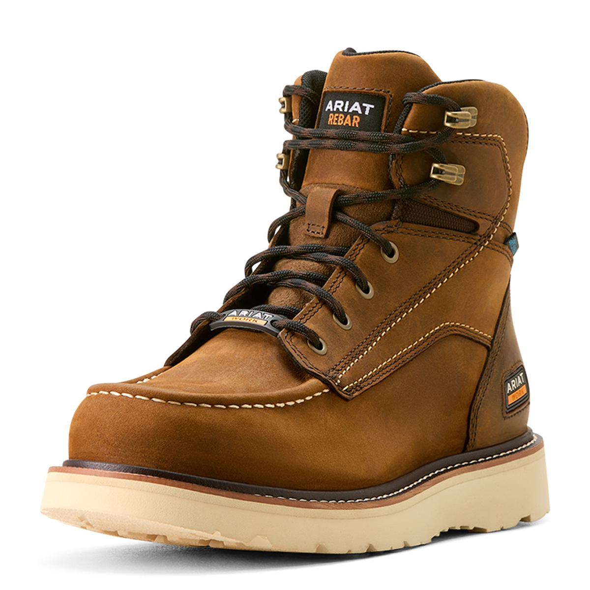 Ariat Men's Rebar Wedge Moc Toe 6" Waterproof Work Boot