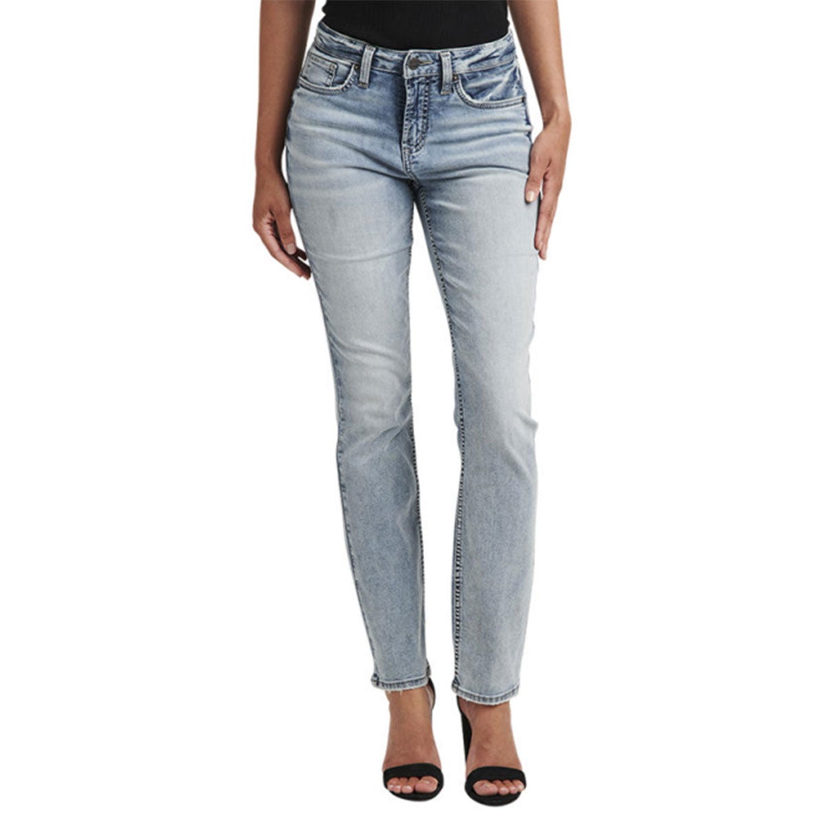 Authentic Silver Jeans Women's Slim Straight Jeans