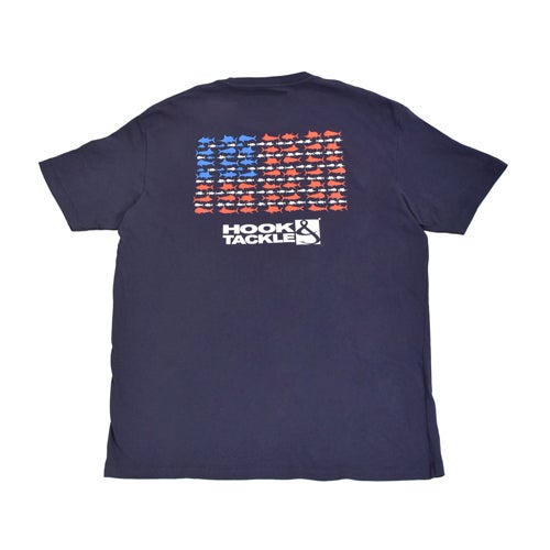 Hook & Tackle Men's Short Sleeve Americana Fish Flag Tee