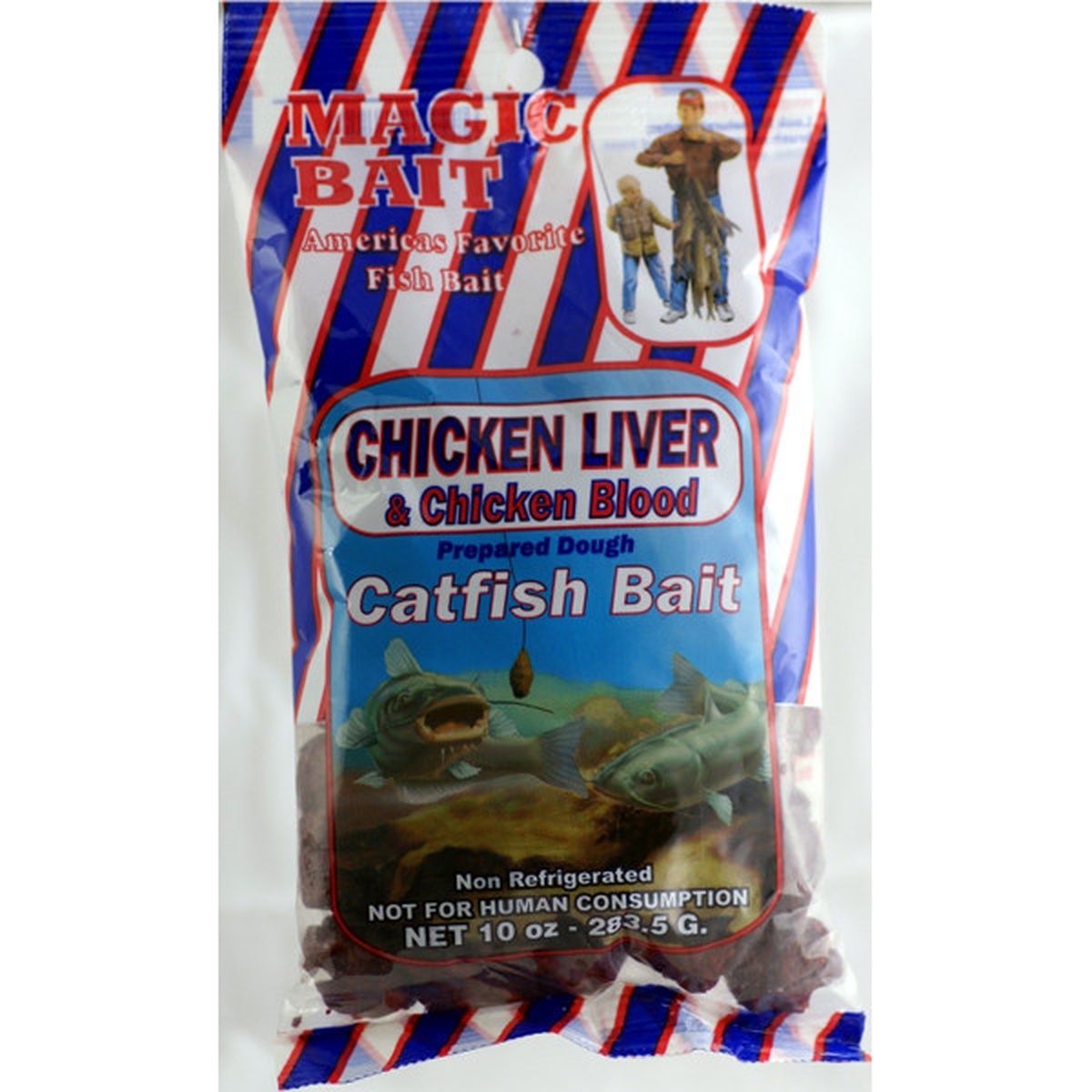 Magic Bait Chicken Liver & Chicken Blood Prepared Dough Catfish Bait 10 oz