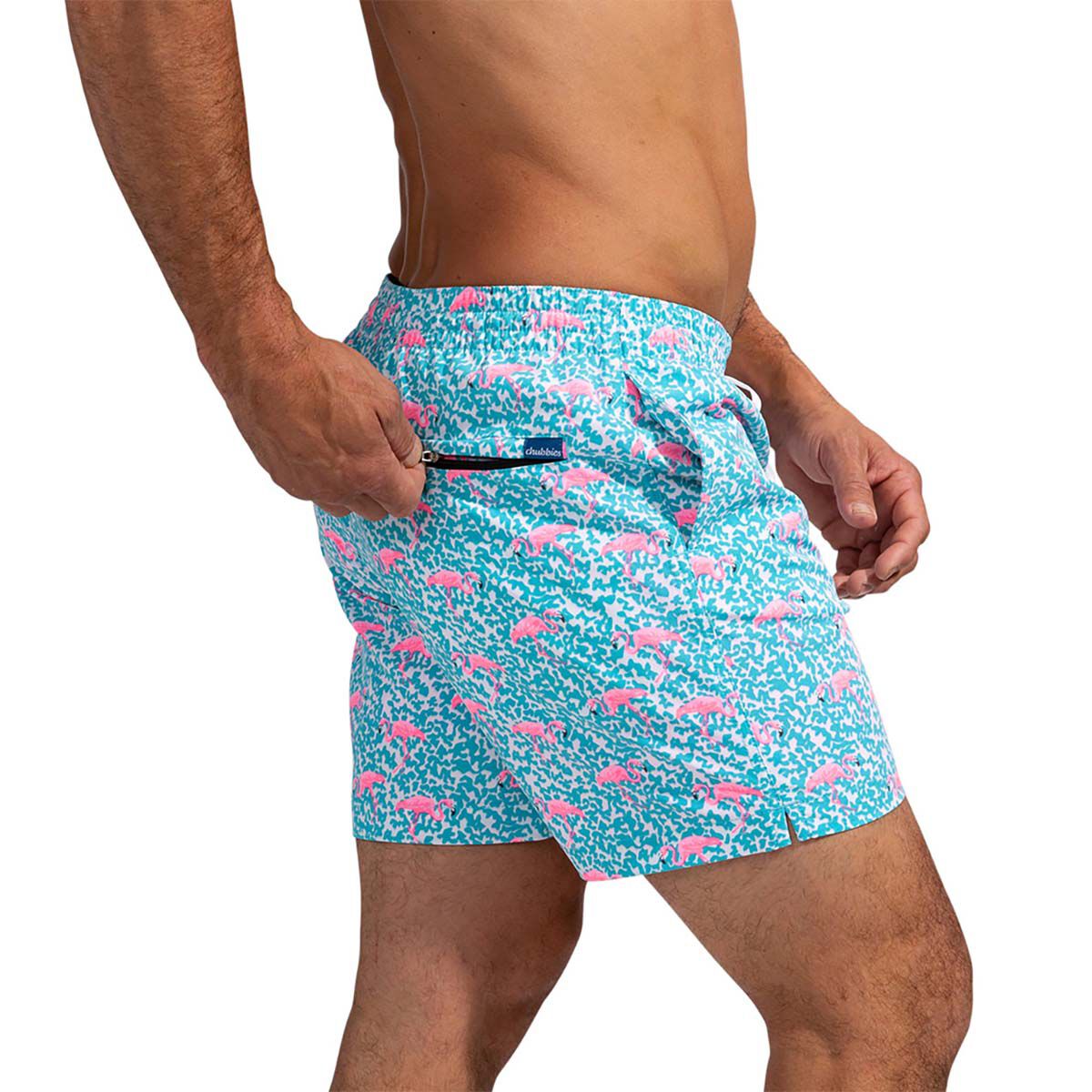 Chubbies Men's Domingos Are For Flamingos 5.5" Classic Lined Swim Trunk