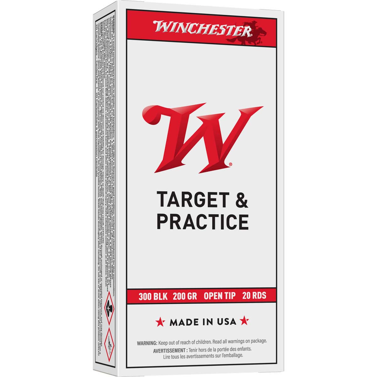 Winchester 300 Blackout 200-Grain Open Tip Target & Practice Ammunition ...