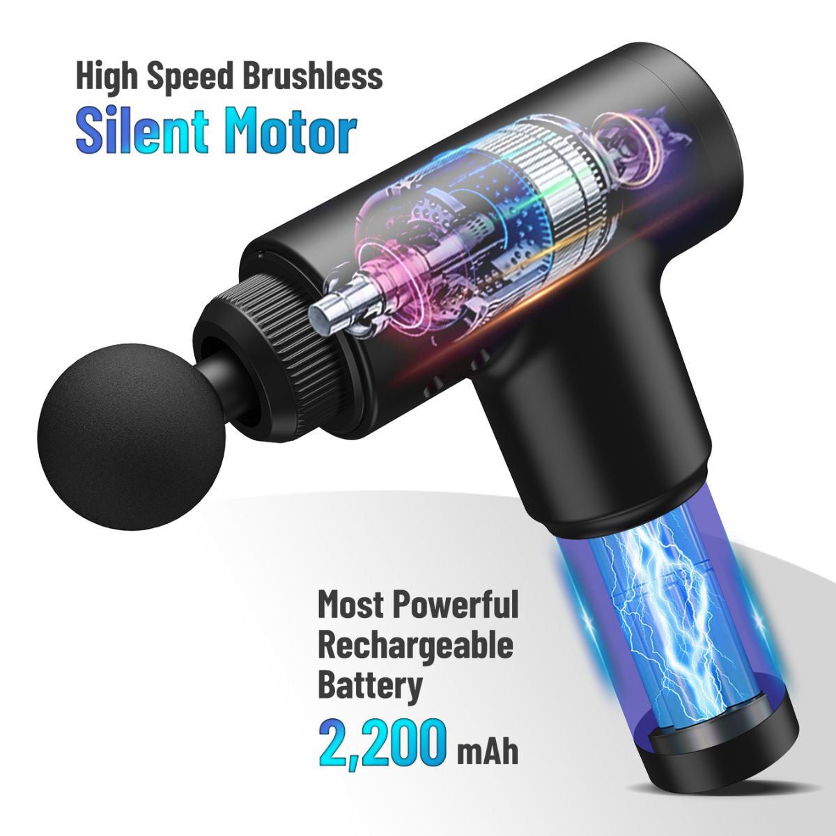 Trakk Beast Deep Muscle 6-Speed 4-Head Massage Gun