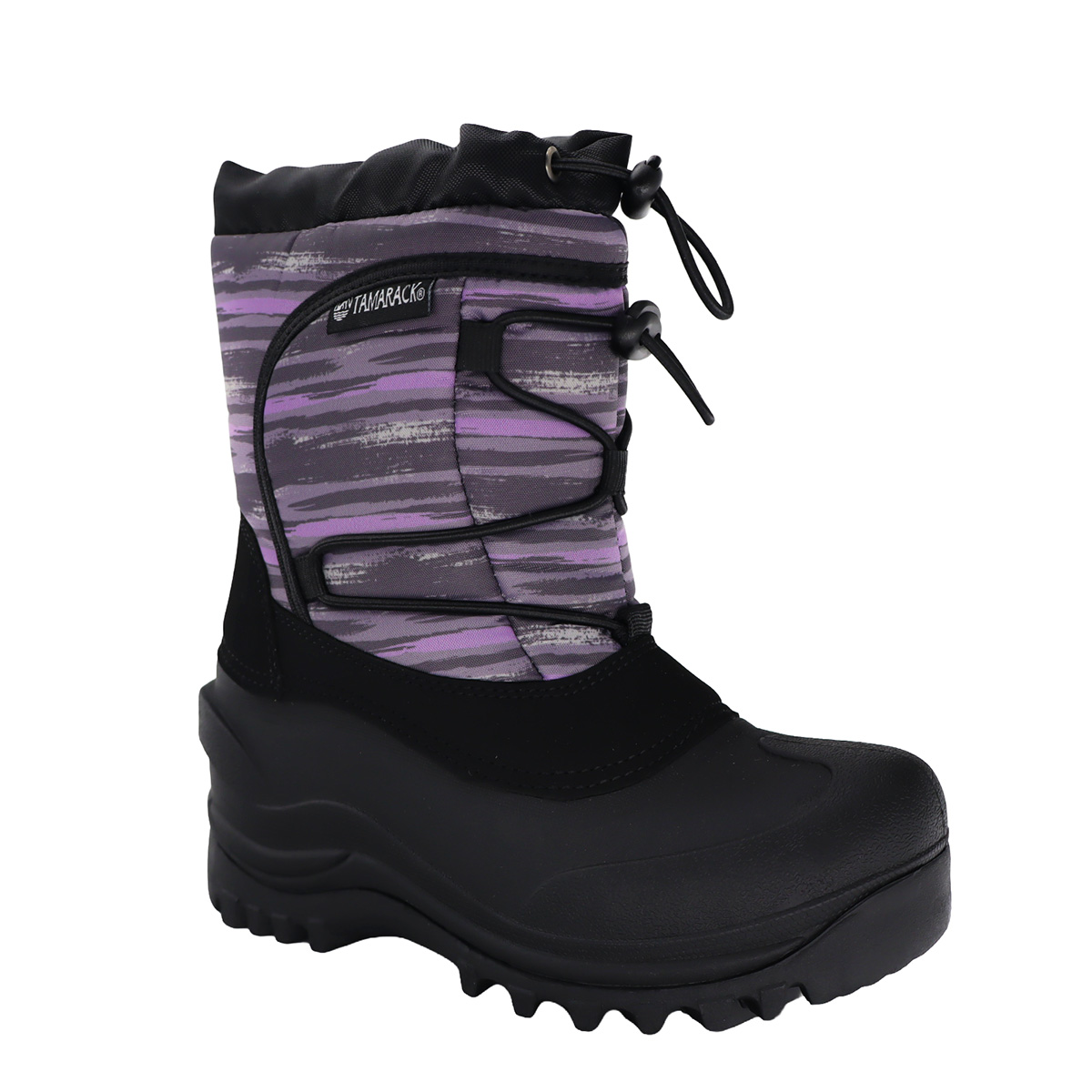 Tamarack Girls' Blizzard Black and Purple Winter Boots