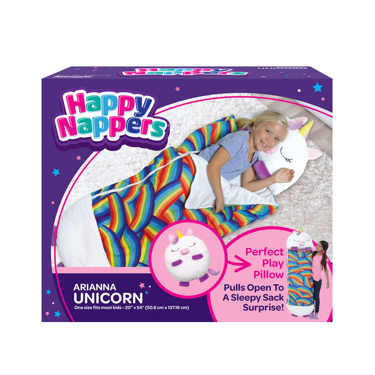North Fork-astv Shimmer Unicorn Pillow and Sleepy Sack