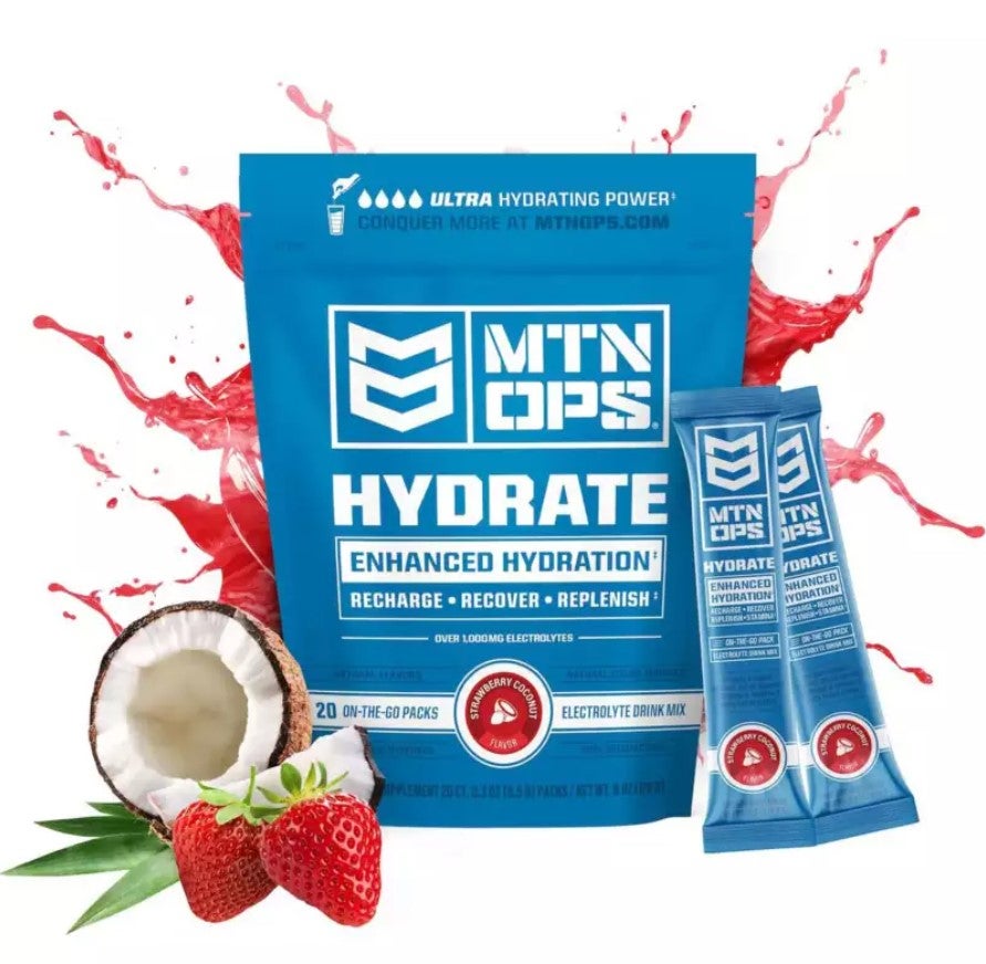 Mtn Ops Hydrate Strawberry Coconut 20 Pack