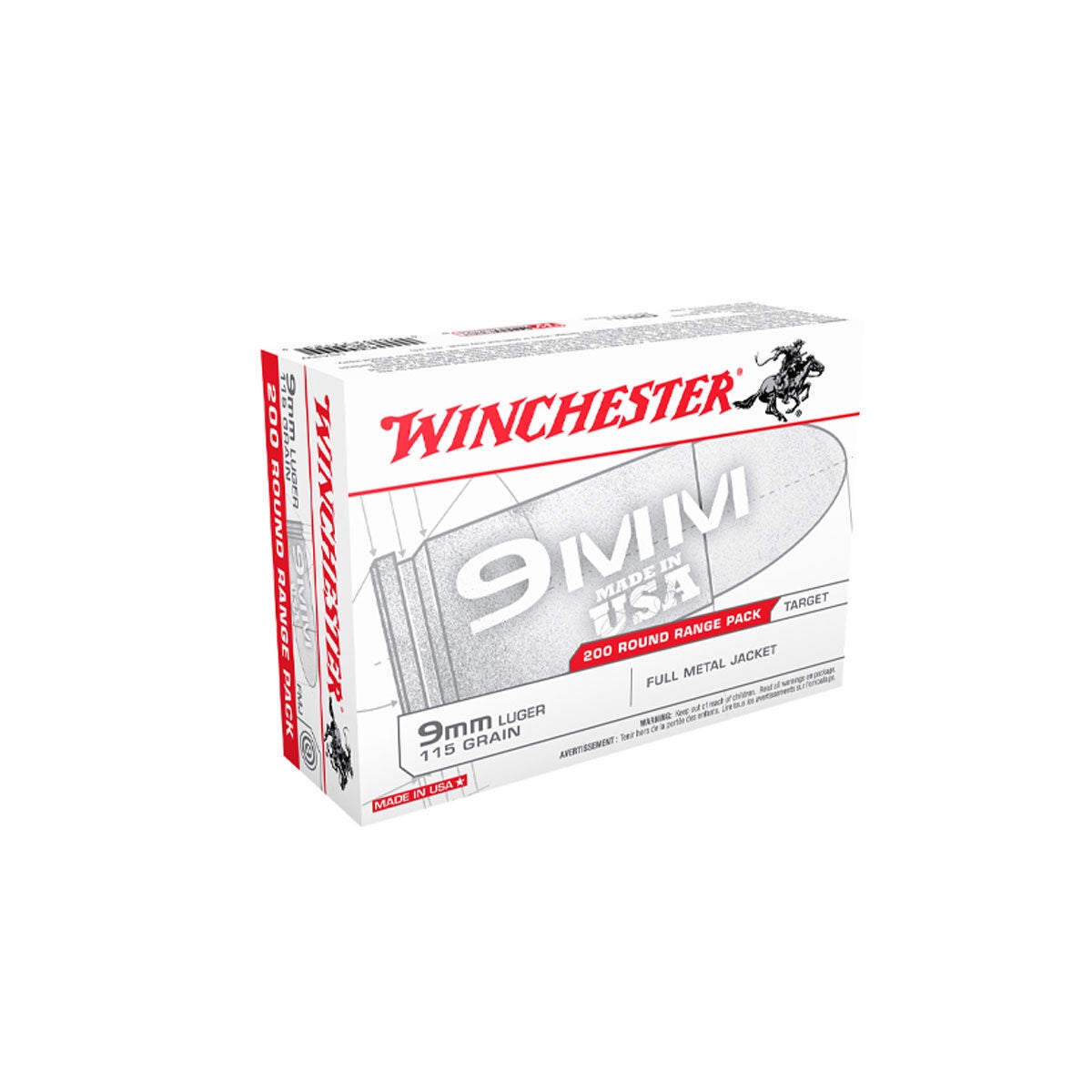 Winchester 9mm 200 Round Ammo Pack