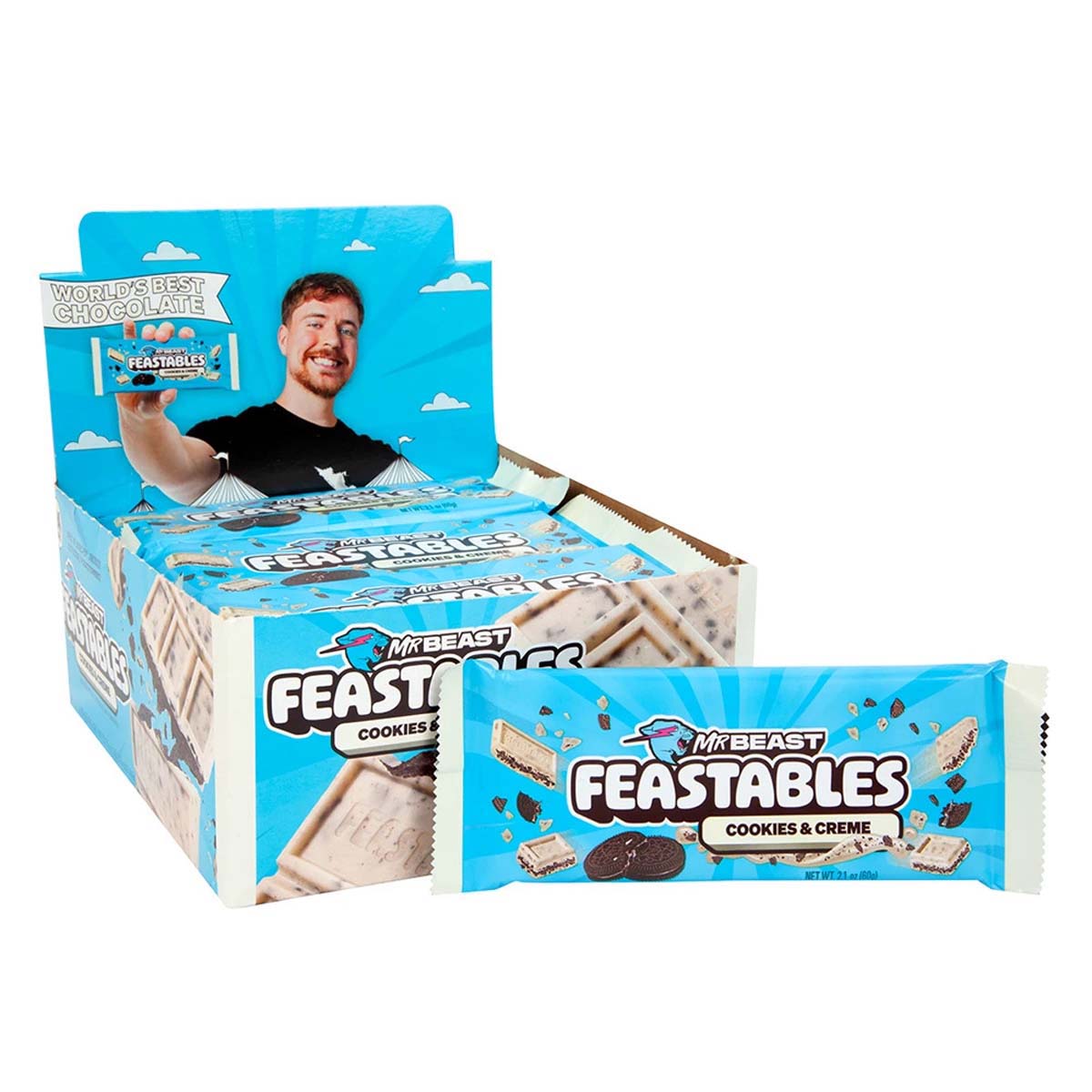 Feastables Cookies and Creme Chocolate Bar