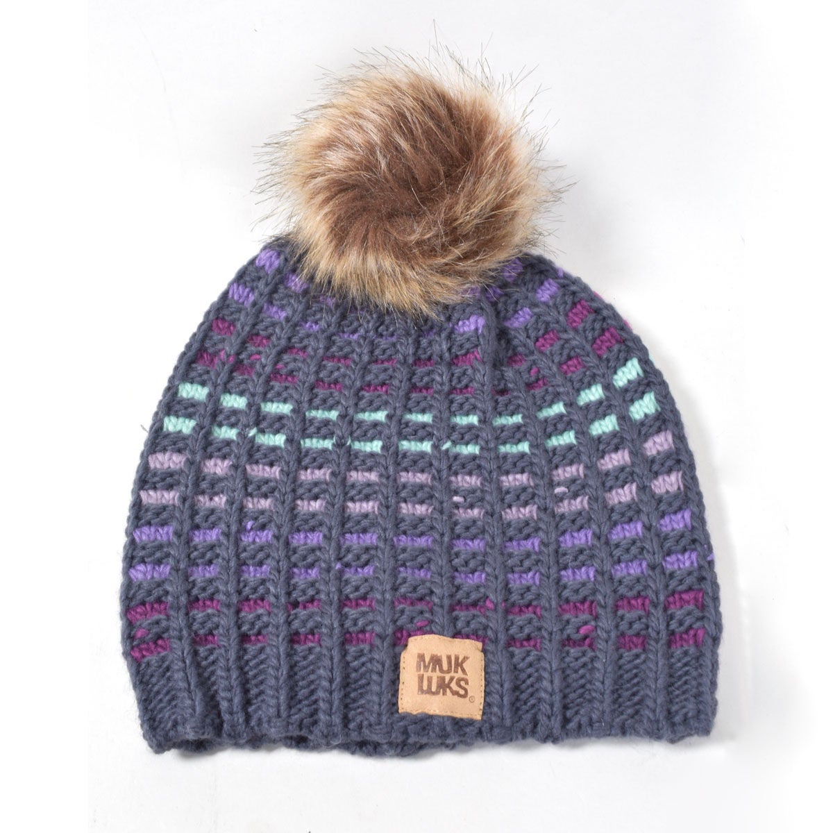 Muk Luks Women's Striped Patternwork Hat