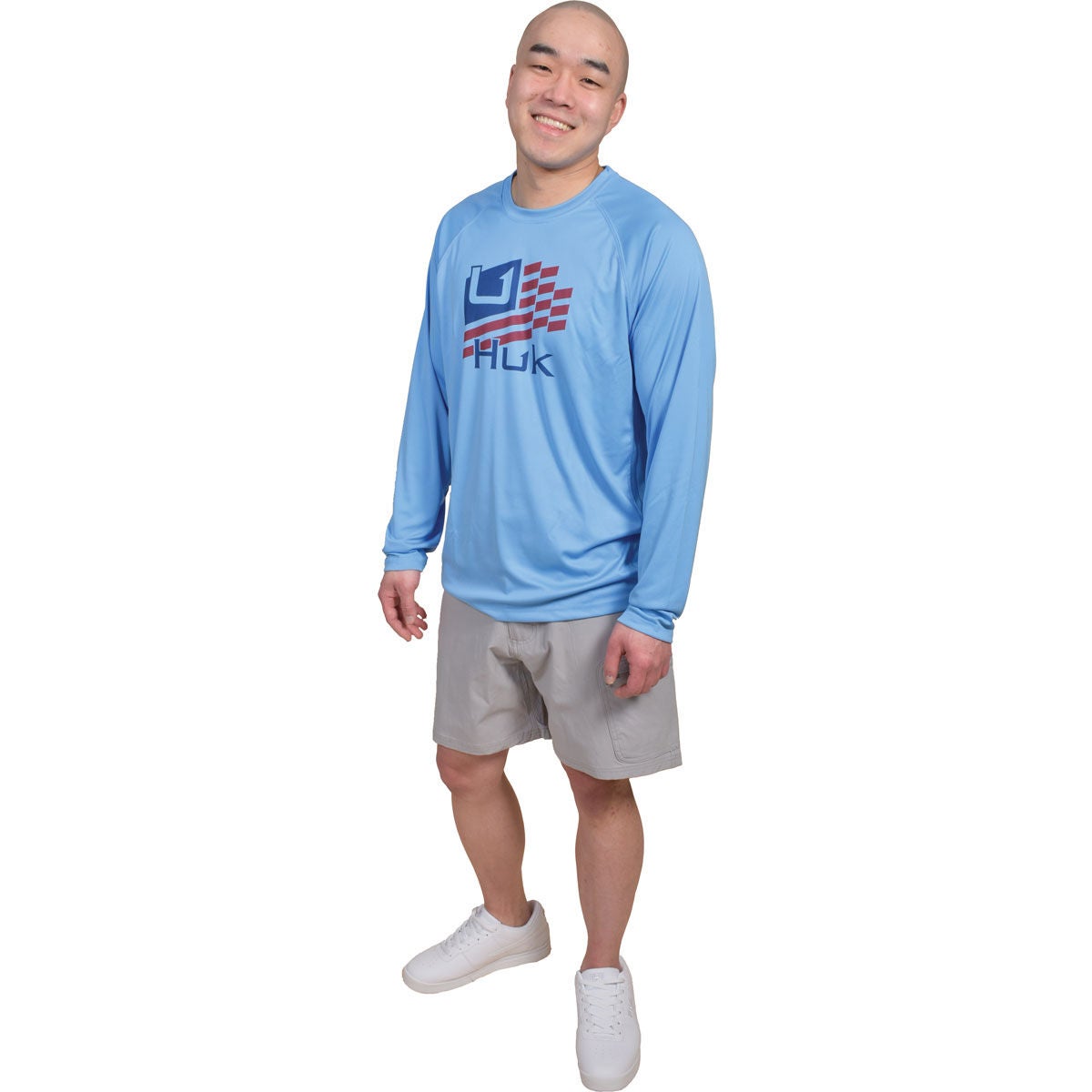 Huk Men's Long Sleeve Logo Crew Top