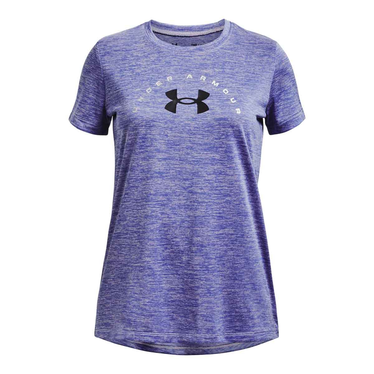 Under Armour Girls' Tech Twist Arch Bl Shorts Sleeve Crew Neck Tee