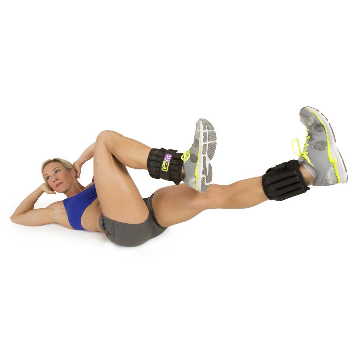 Go Fit 5lb Padded Adjustable Ankle Weights Set