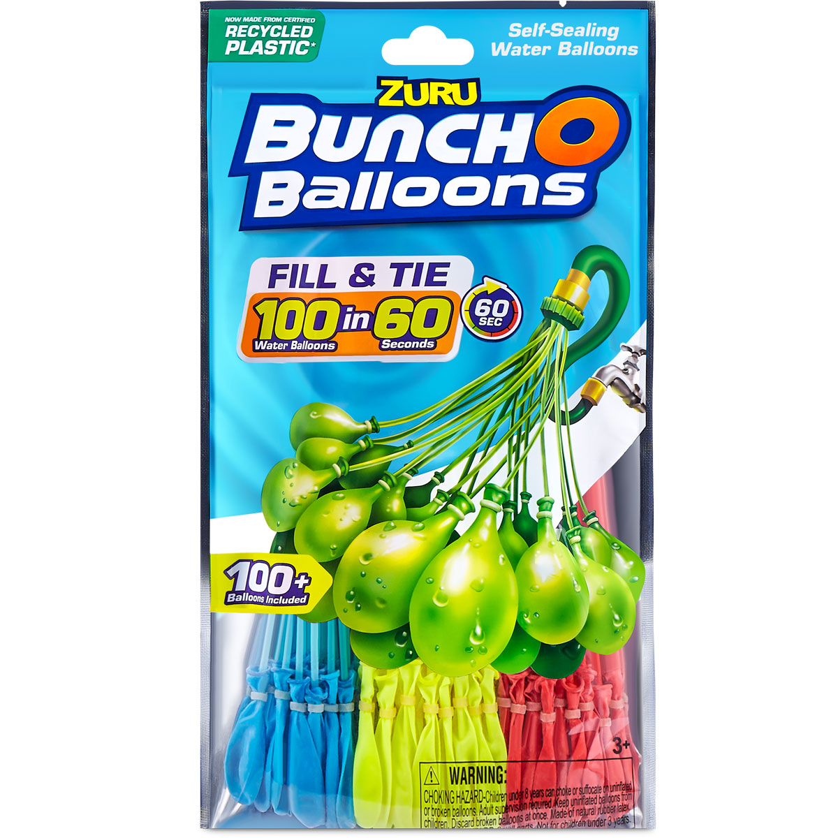 Zuru Bunch O Balloons 3-Pack Rapid-Filling Self-Sealing Water Balloons
