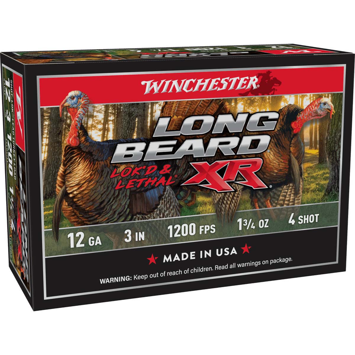 Winchester 12 Gauge Long Beard XR 3" #4 Shot Turkey Loads Winchester 12 Gauge Long Beard XR 3" #4 Shot Turkey Loads
