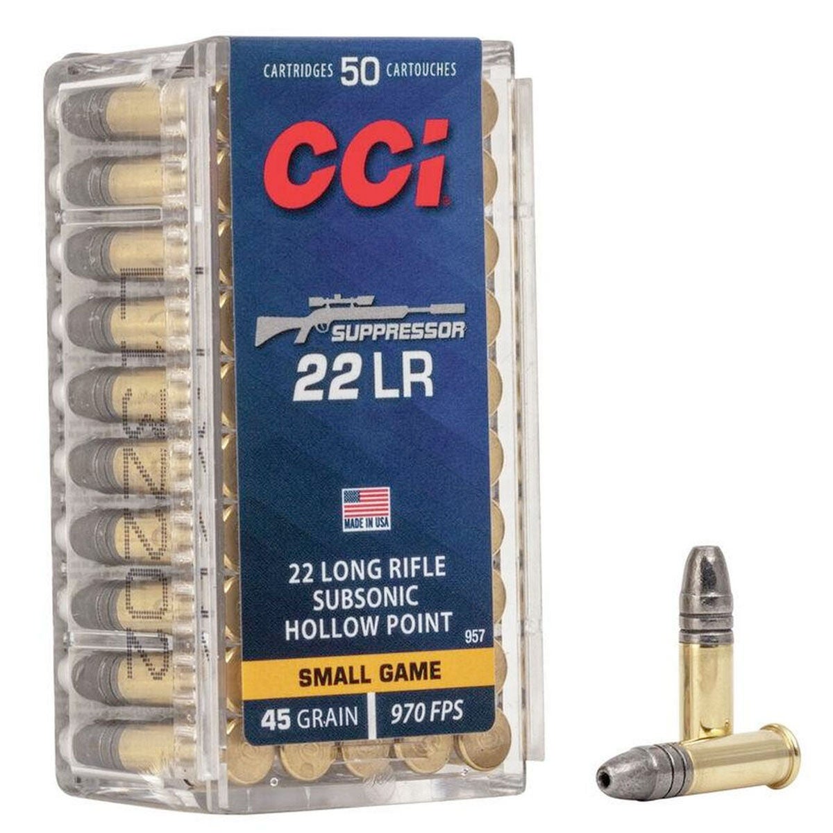 CCI .22LR Suppressor 45GR Ammunition