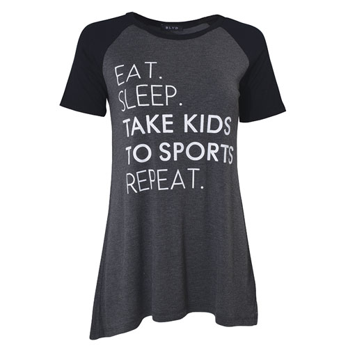 Blvd Women's Eat Sleep Kids Tee