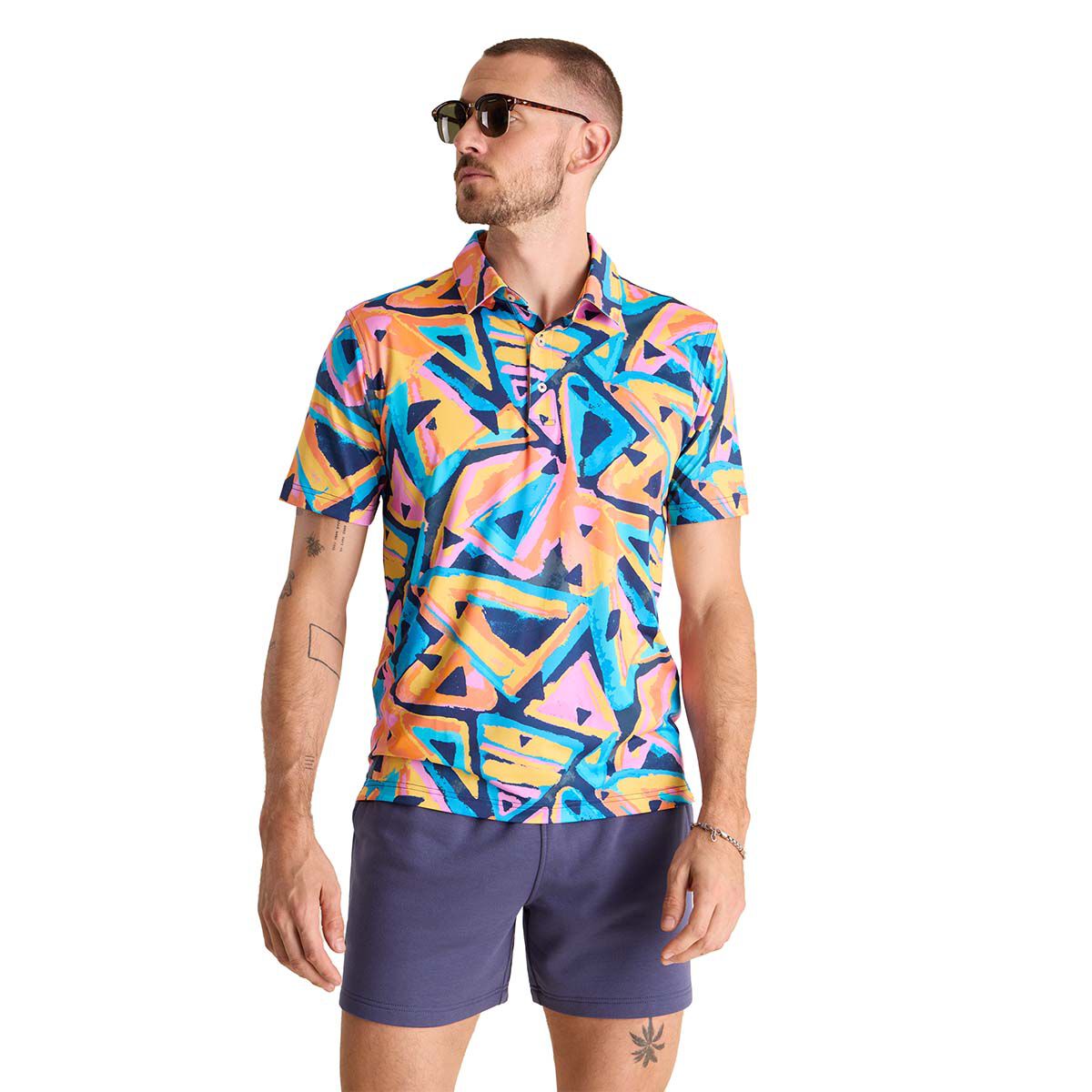 Chubbies Men's Exploding Nacho Performance Polo - Orange