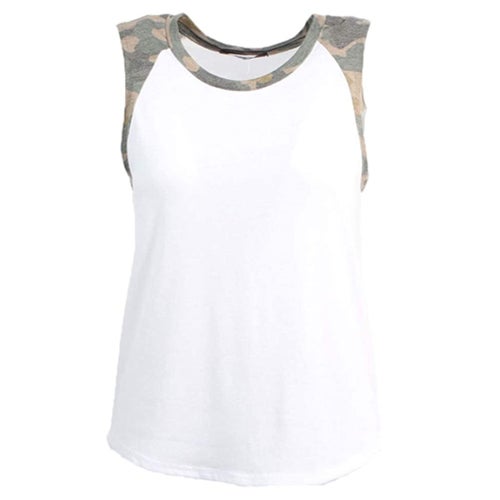 Tresics Women's Camo Raglan Tank