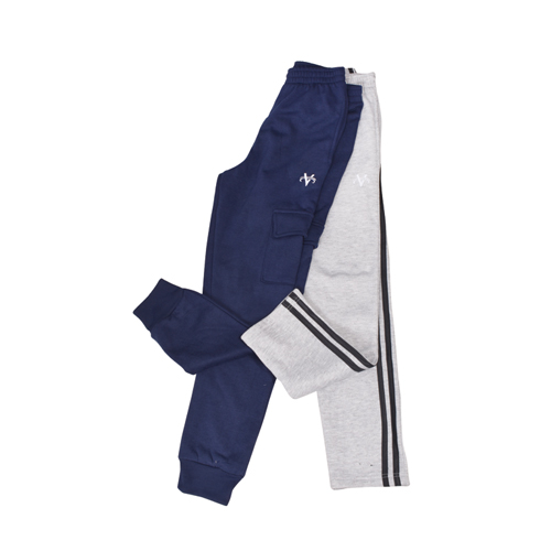 Victory Boys' 2-pack Navy Cargo Short with Stripe