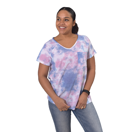 Miken Flow Women's Short Sleeve Tie Dye Pocket Tee