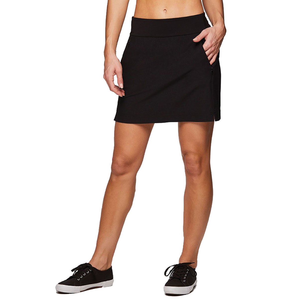 Rbx Women's Stretch Woven Tie Skort With Compression