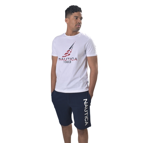 Nautica Men's Short Sleeve Americana Logo Tee