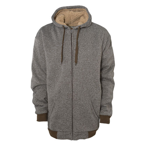 Big Ball Sports Men's 3X Brown Heather Sherpa Hoodie