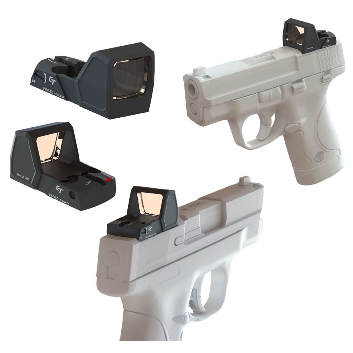 Crimson Trace 01-01800  RAD MICRO COMP OPEN REFLEX SGT RED